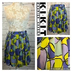 Vintage K•I•K•I•T Maurice Sasson Silk Skirt